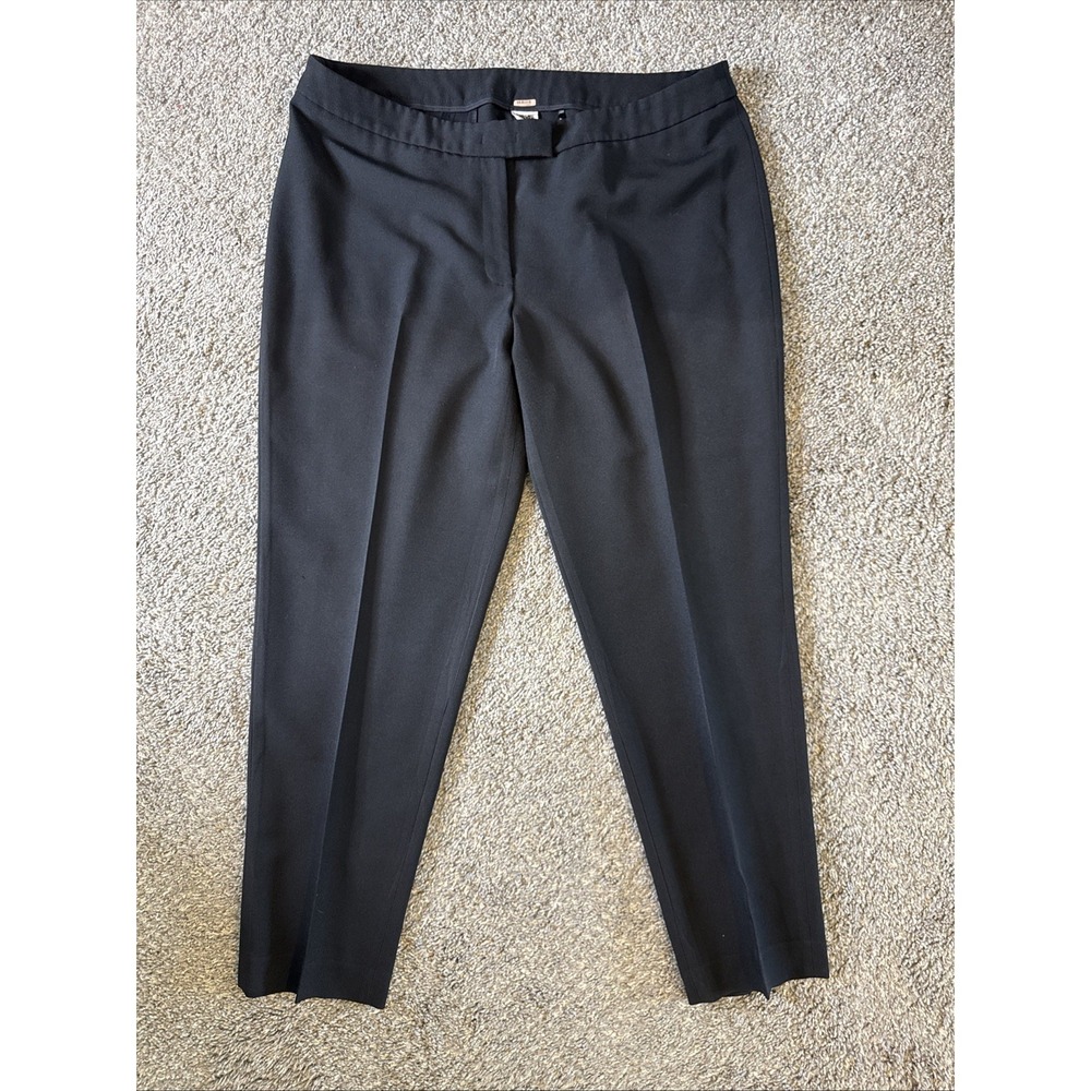 Anne Klein Women's Ankle Stretch Dress Pants Career Work Black Size 20